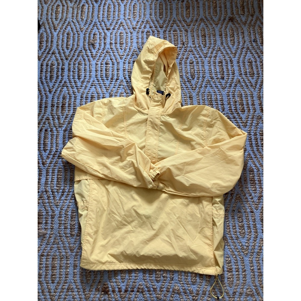 Rain Coat Against The Elements Boat Classic Yellow Hooded Nylon Jacket‎ XL